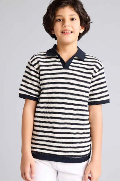 DeFacto Regular Fit Apaş Collar Short Sleeve Polo Shirt Boy G6989A826Sp