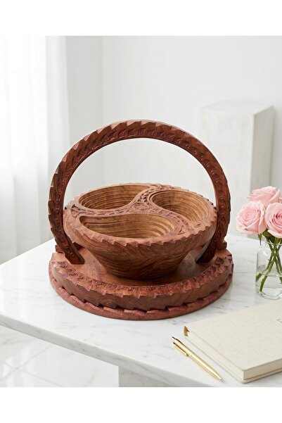 HomeNew A handcrafted masterpiece to grace your table - a foldable wooden ser...