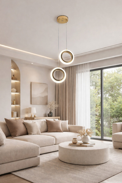 qwell علاقي مجوز حلقتين ذهبي لون الانارة