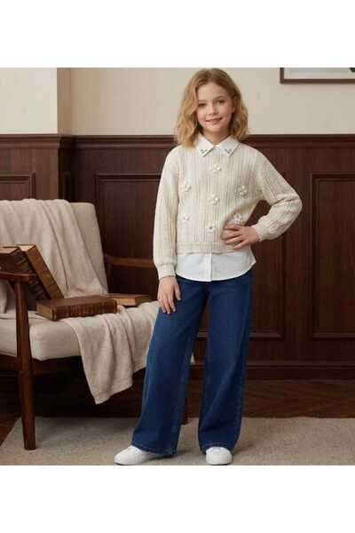 zavera for kids Set 3 piese pentru fete cu detalii flori din piatră - Pulover...