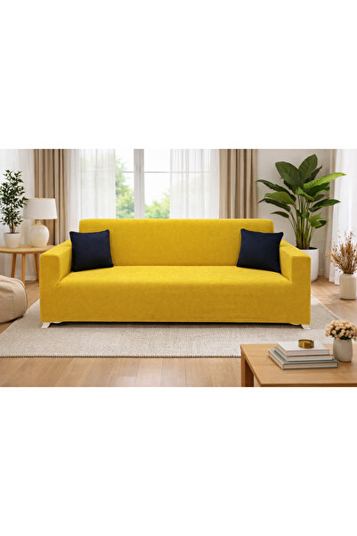 Akbal Home İtalyan Nubuk 3lü Klasik Koltuk Örtüsü Lastikli Tüm Giydirme +2 Ad...