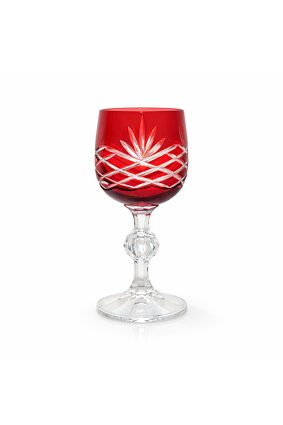 Sudedi Home Colorful Footed Crystal Patterned Glass Cup for Water and Coffee –
