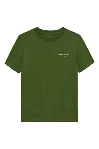 Calvin Klein Baskılı Yeşil Erkek Çocuk T-Shirt IB0IB02608LTQ