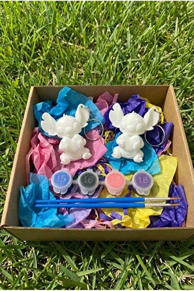 Mynivora Sevgiliye Çiftli Anahtarlık Boyama Seti 6,5 cm – 2 Figür 4 Renk Boya...