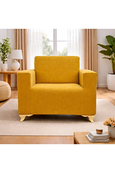 Akbal Home İtalyan Nubuk Tek Kişilik Klasik Koltuk Örtüsü Lastikli Tüm Giydir...