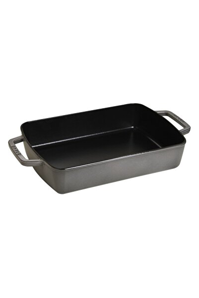 STAUB Rectangular 30 X 20 CM Szara Brytfanna Żeliwna
