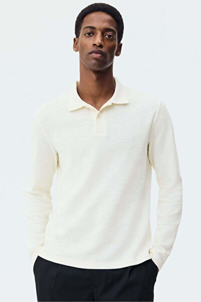 H&M Slim Fit Long-sleeve polo shirt