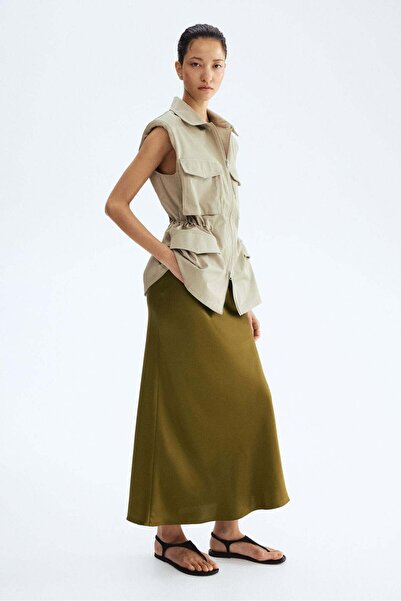 H&M Satin maxi skirt