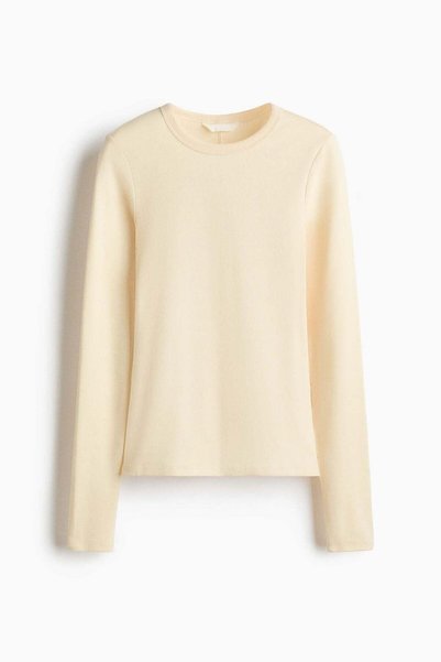 H&M قميص جيرسي بأكمام طويلة