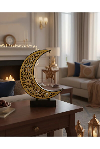 Twin Store Mey Import ®   3D Crescent Star Decoration 23X23 cm Ramadan Specia...
