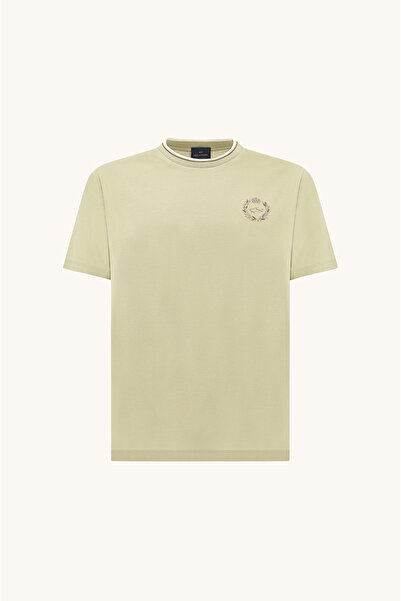 PAUL&SHARK Men's Short Sleeve Crew Neck Relaxed Fit Green T-Shirt 26411064-722