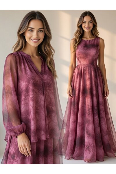 MEKİK MANİFATURA DESENLİ ŞİFON KUMAŞ