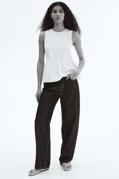 H&M Sleeveless peplum blouse