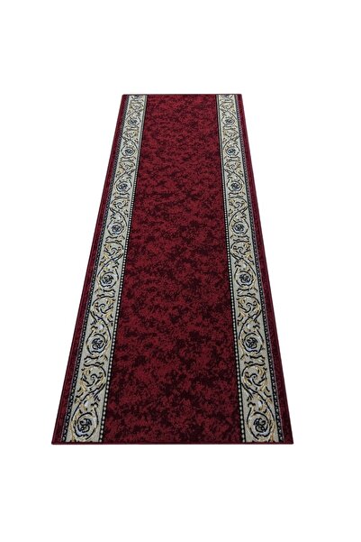 OEM Traversa Antiderapanta Visiniu cu Bej, Suport Cauciucat, Latime 100 cm