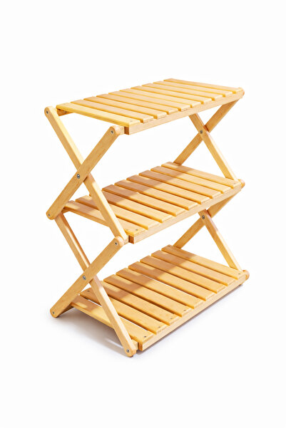 Ersöz ahşap Ahşap katlanır raf 3 katlı