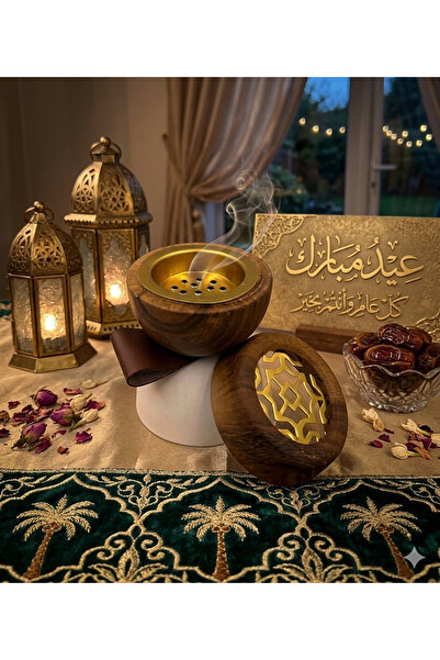 ABAS 12-piece wooden incense burner set