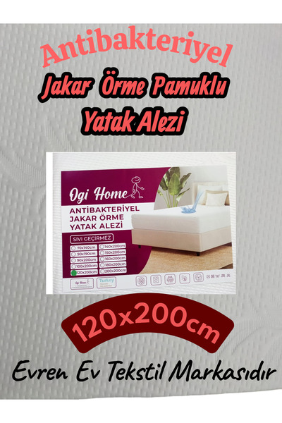 Yatak Alezi 120x200 cm Jakar Örme Pamuklu Kumaş