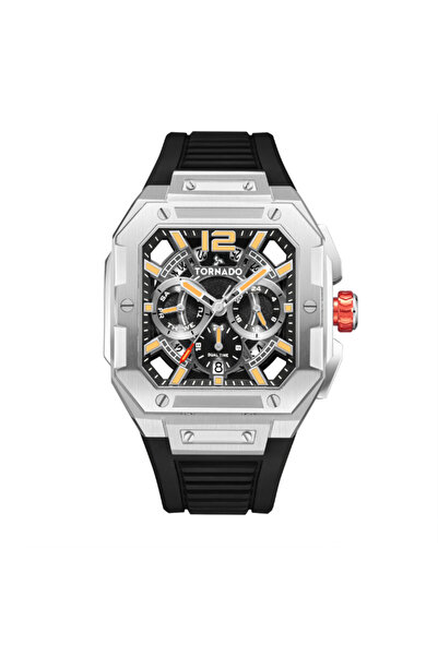 Tornado Men's Multi Function Black Dial Watch - T26101-SFBB