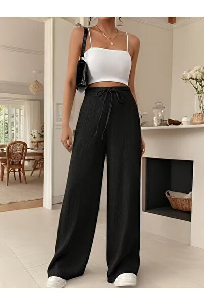 DRESSIFY WOMEN’S FASHION Γυναικείο παντελόνι με ψηλή μέση μπροστά Με δέσιμο W...