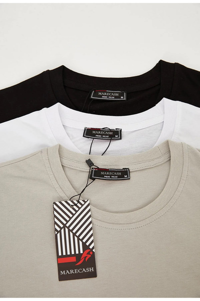 FUWEAR تي شيرت صيفي بتفاصيل ياقة مقولبة فوبيا كبير الحجم للرجال للموسم الجديد