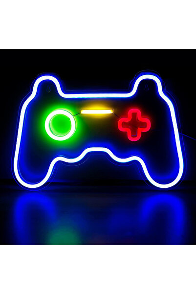 Other لافتات نيون LED على شكل لوحة ألعاب لتزيين الحائط، متعددة الألوان 27.5 ×...