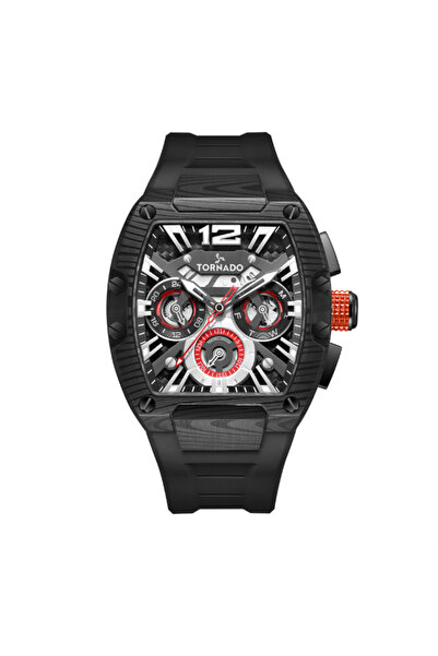 Tornado Men's Multi Function Black Dial Watch - T23105L-BFBB