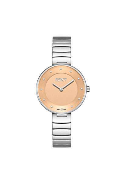 ECSTACY Women's Analog Orange Dial Watch - E25504-SBSO