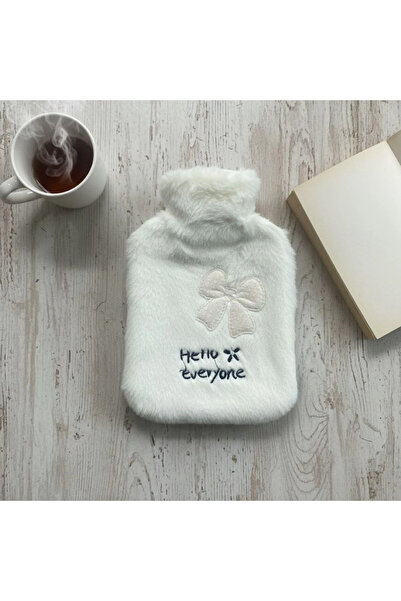 Twin Store Mey Import ®   Hello Everyone Written on White Ribbon Plush Hot Wa...
