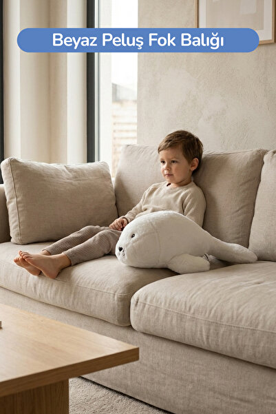 ROZİTOYS Peluş Fok Oyuncak Yastık Yumuşak Deniz Hayvanı Figürü