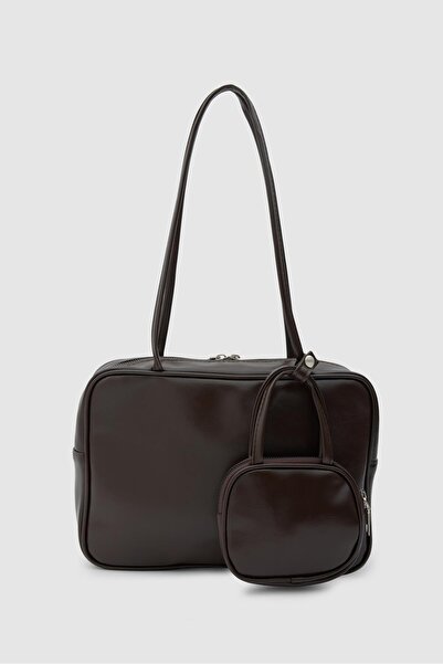 Shule Bags Choker with Charms Shoulder Bag Bitter Coffee