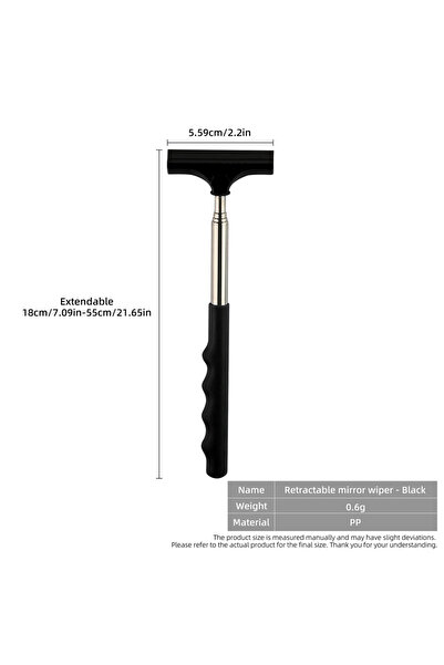 choice2 black Car rearview mirror wiper, telesco handle car rearview mirror w...