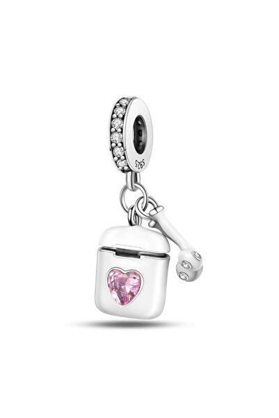Choice5 P1340 2025 Hot selling 925 Silver Pink Bird Moon Pendant Suitable for...