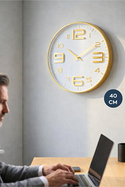 HOMİNG Siora Gold 40 εκ. Ρολόι Τοίχου 242553