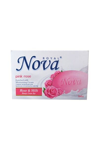 MIKE Set of 12 x Nova Solid Soap, with Rose and Milk, 100 g