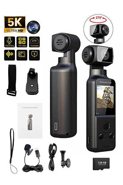 ZONBON كاميرا رياضية عالية الدقة 5K مضادة للاهتزاز، شاشة محمولة قابلة للدوران...