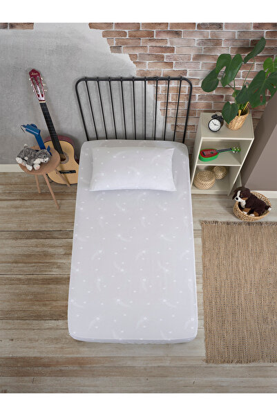 Sudemhome Single Cotton Pieces Fitted Fitted Sheet and Pillowcase 100X200 + 3...