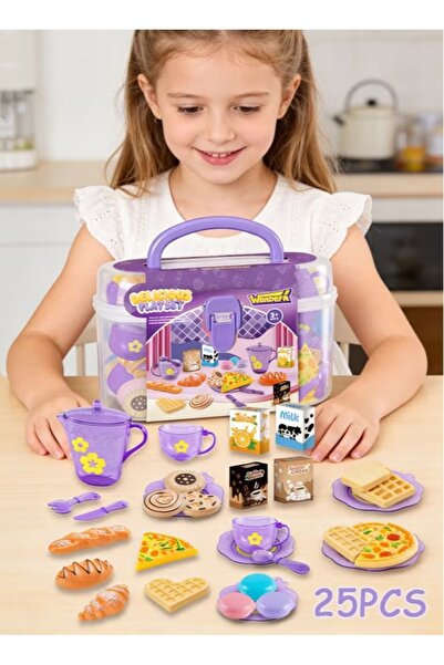 Generic 25PCS Kitchen Toy Set Pretend Play Kitchen Playset with Carrying Case...