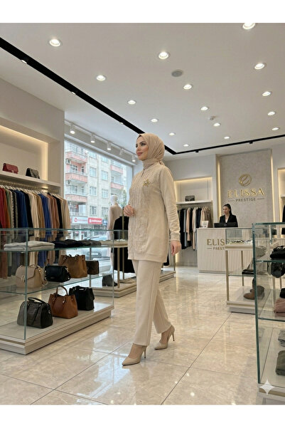 FASİON 1. Sınıf Duble Premium Kumaş Alt Üst Takım Bej