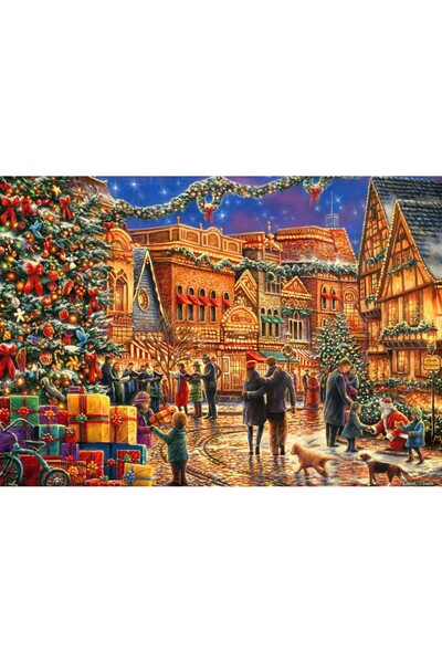 Bluebird Puzzle 2000 piese - Chuck Pinson: Christmas at the Town Square (Blue...