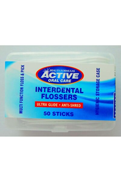 BEAUTY FORMULAS خيوط تنظيف الأسنان بالشمع النشط، ٥٠ قطعة