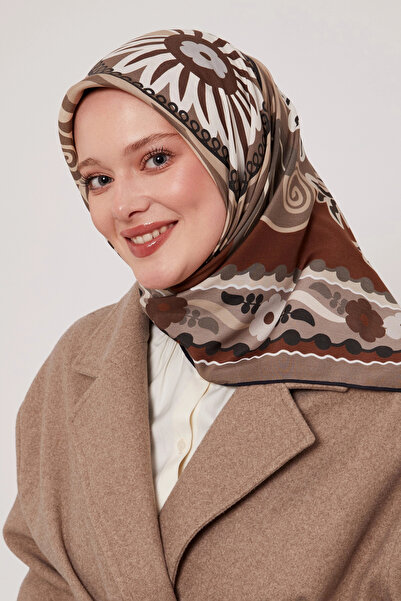 Levidor Royal Scarf Ethnic Pattern Black Mink