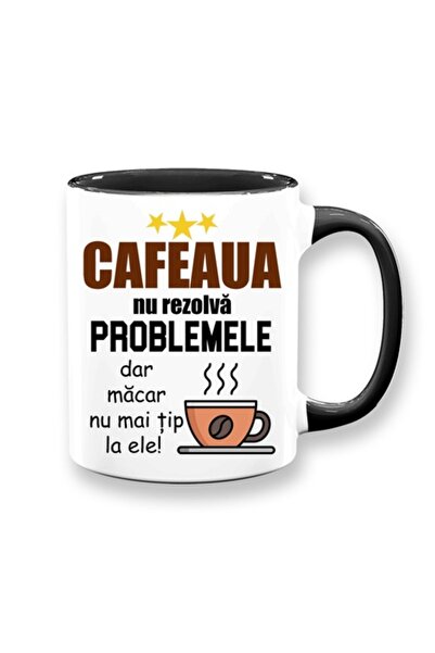OEM Personalized Mug with Message: "Coffee Doesn't Solve Problems"