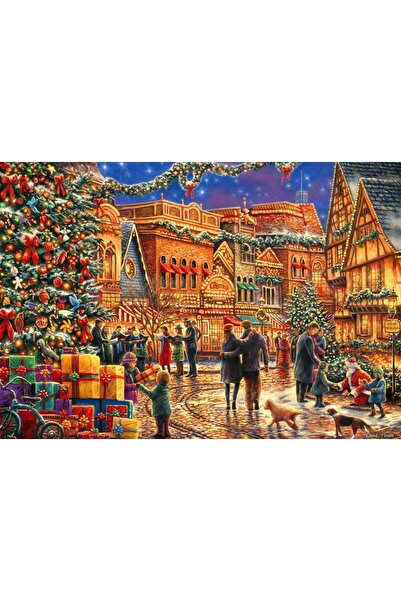 Bluebird Puzzle 1000 pieces Puzzle - Chuck Pinson: Christmas at the Town Square