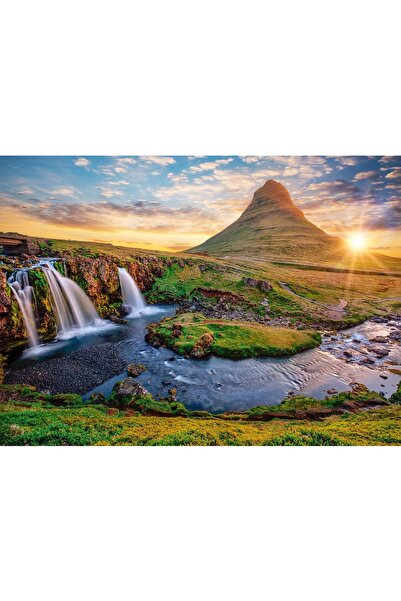Bluebird Puzzle 2000 de piese Puzzle - Cascada din Islanda, Kirkjufellsfoss (...