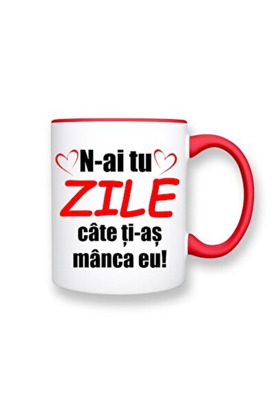 OEM Cană personalizată cu mesaj amuzant: „Nu ai atâtea zile câte aș mânca eu”