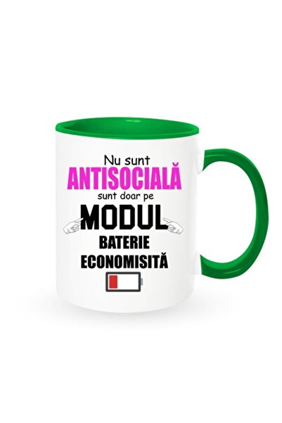 OEM Cană personalizată cu mesajul: „Nu sunt antisocial, sunt doar în modul de...
