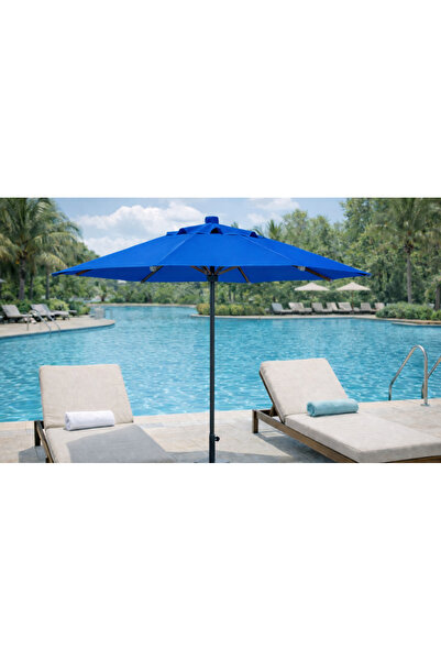 erta 2.5 Metre Yuvarlak Ahşap Iskeletli Bahçe Şemsiyesi Tüm Renk Seçenekleriy...