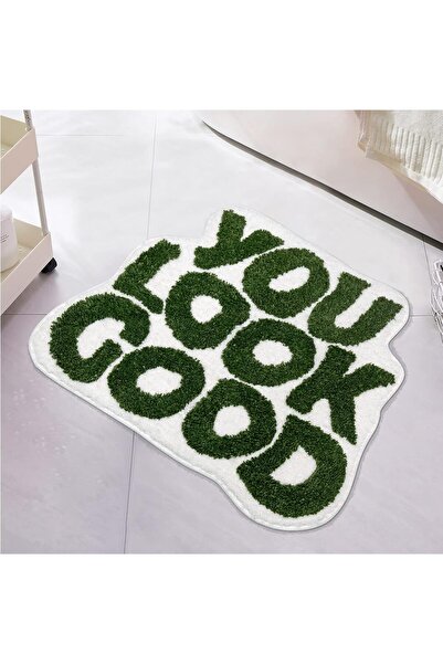 Arabest حصيرة حمام حمام خضراء، ديكور حمام مرح ولطيف، سجاد صغيرة أنيقة، غير مخصصة