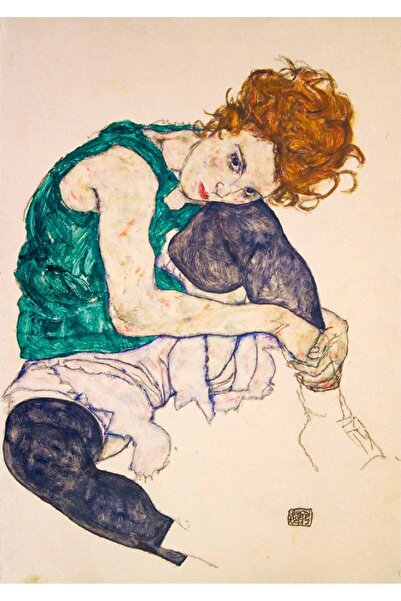 Bluebird Puzzle 1000 pieces Puzzle - Egon Schiele: Seated Woman with Legs Dra...