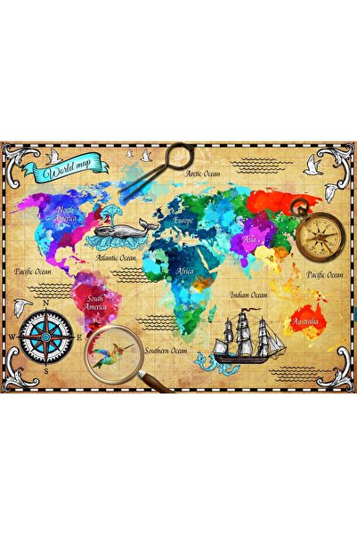Bluebird Puzzle 2000 piese - Colorful World Map (Bluebird-Puzzle-F-90506)